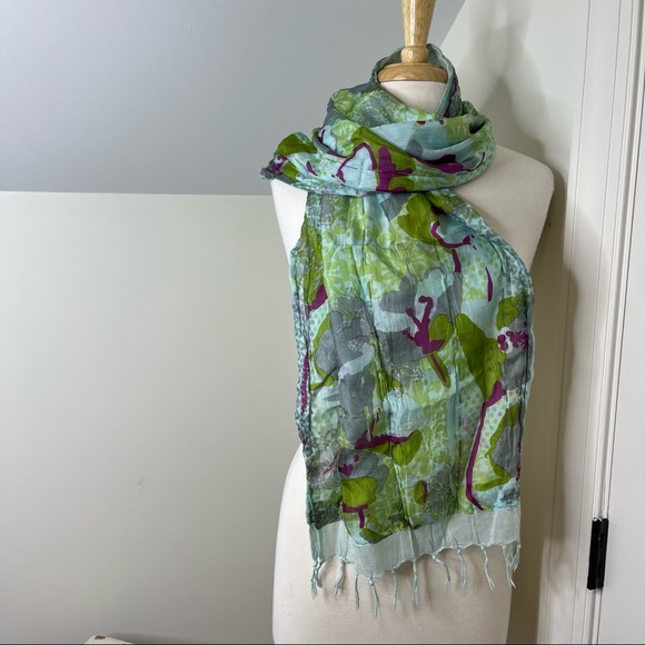 Accessories Vibrant Bold Tropical Silk Floral Wrap Scarf Poshmark